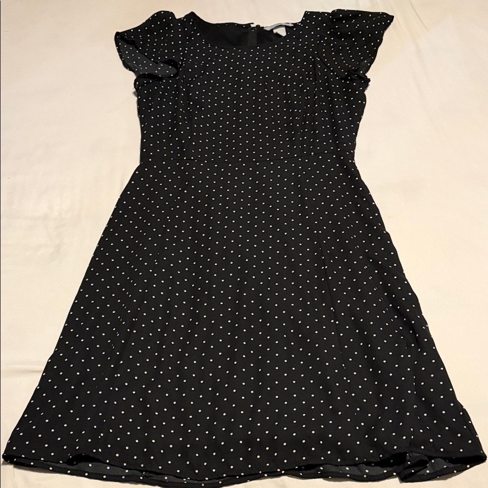 H&M Black Dress with White Dots